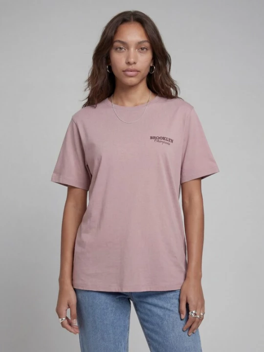Foto van product JJ Rebel Shirt 'JREBWDENISE' lichtbruin / bessen / rosa / zwart