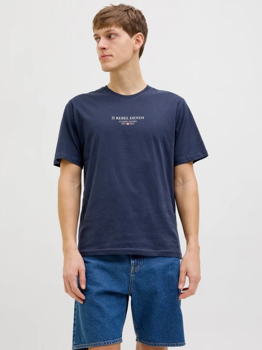 Foto van product JJ Rebel Shirt nachtblauw / wit
