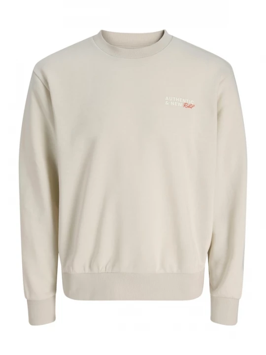 Foto van product JJ Rebel Sweatshirt 'JREBHAYDEN' ecru / rood / wit