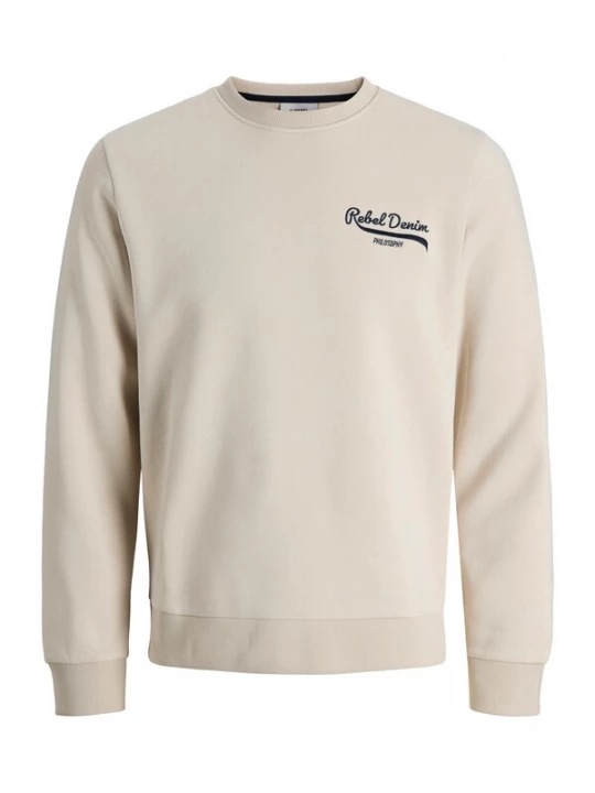 Foto van product JJ Rebel Sweatshirt 'JREBKIM' beige / donkerblauw