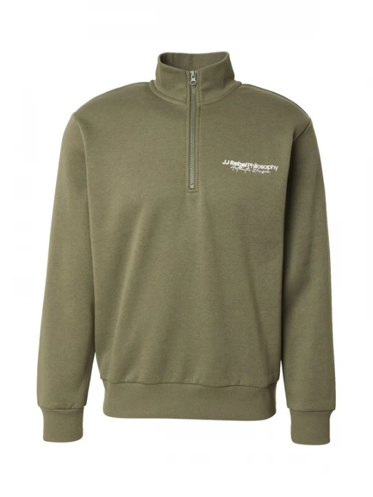 Foto van product JJ Rebel Sweatshirt 'JREBZACK' olijfgroen / wit