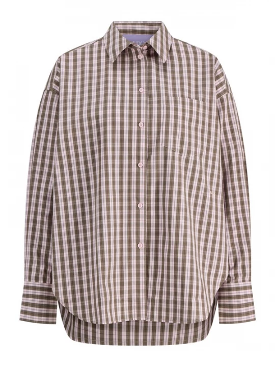 Foto van product JJXX Blouse 'JXJAMIE' olijfgroen / pastelroze