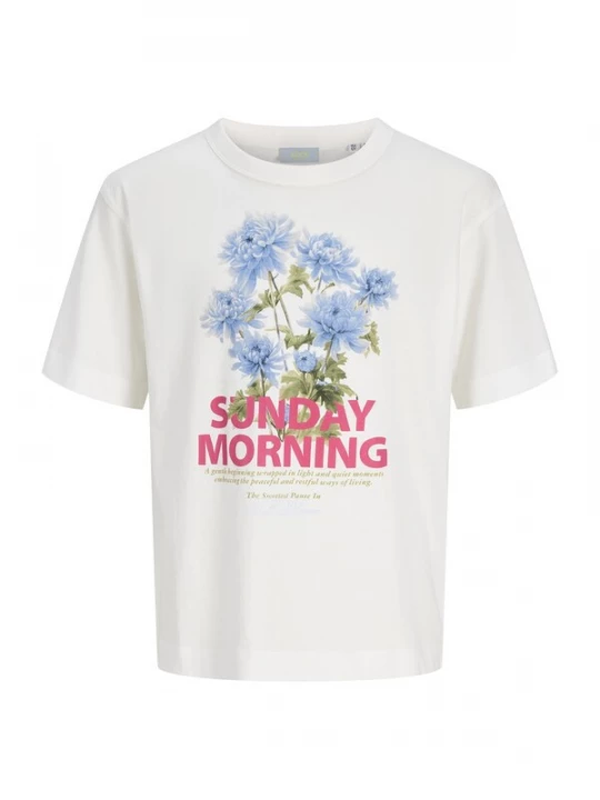 Foto van product JJXX Shirt 'JXSANDRA' lichtblauw / olijfgroen / magenta / wit