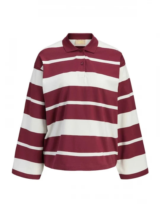 Foto van product JJXX Shirt 'JXVilma' bourgogne / wit