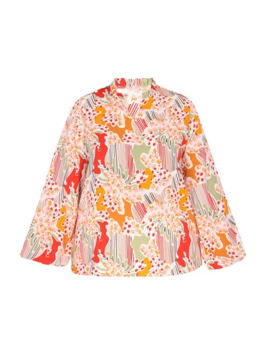 Foto van product joella Blouse pastelgroen / oranje / rood / wit