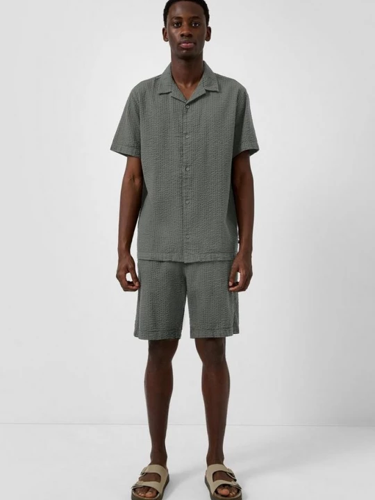 Foto van product Jogger Short Seersucker QS grijs