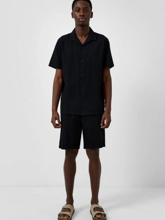 Foto van product Jogger Short Seersucker QS zwart