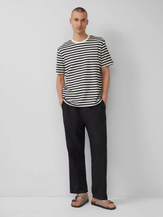 Foto van product jogger van een linnenmix QS zwart