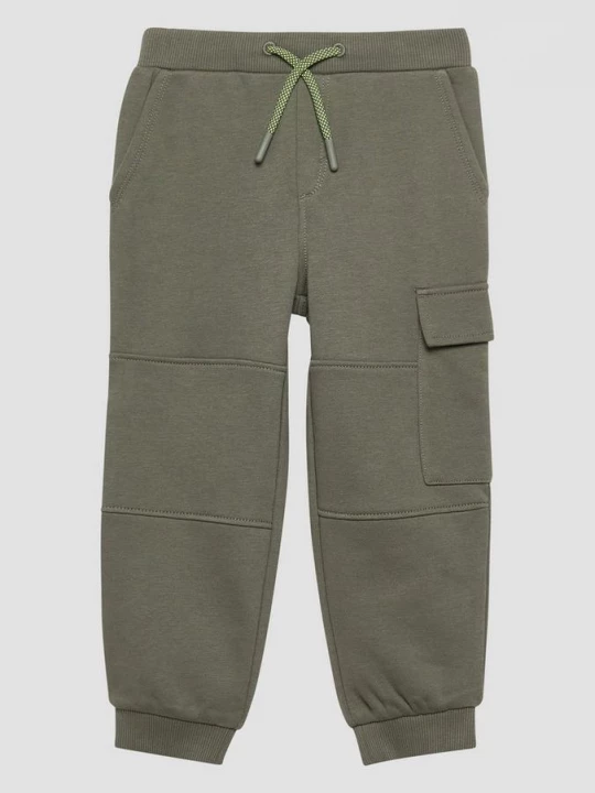 Foto van product Joggingbroek met deelnaden en cargozak s.Oliver olijfgroen