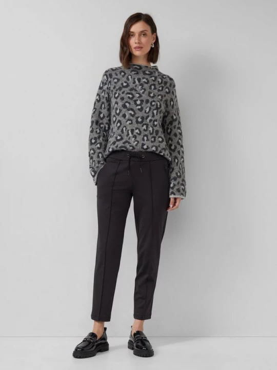 Foto van product Joggingbroek met elastische tailleband en paspels s.Oliver zwart