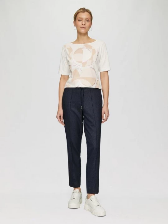 Foto van product Joggingbroek met fijne stippen en taps toelopende pijp s.Oliver blauw