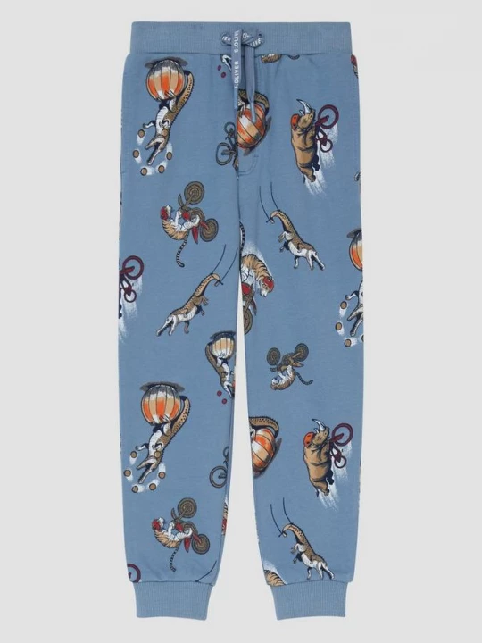 Foto van product Joggingbroek met trekkoord en all-over print s.Oliver blauw