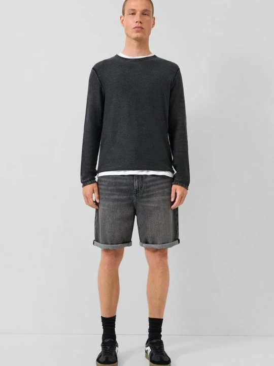 Foto van product John denim shorts / normale pasvorm / halfhoog QS grijs