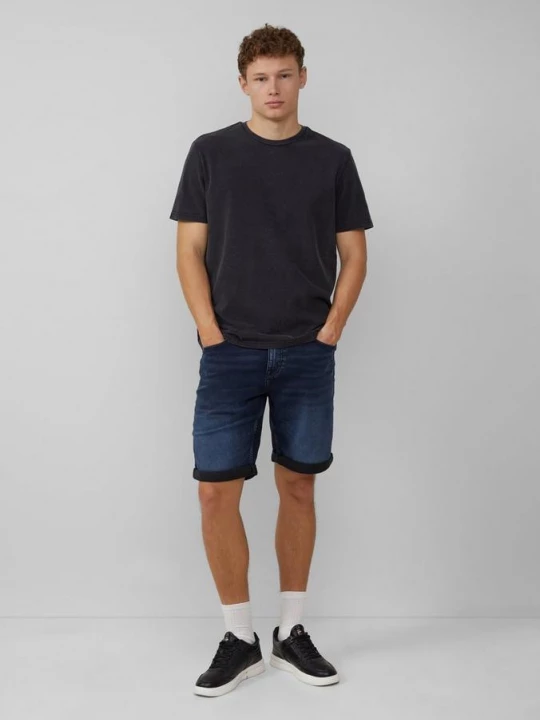 Foto van product John jeans shorts / normale pasvorm / halfhoog / comfort stretch QS blauw