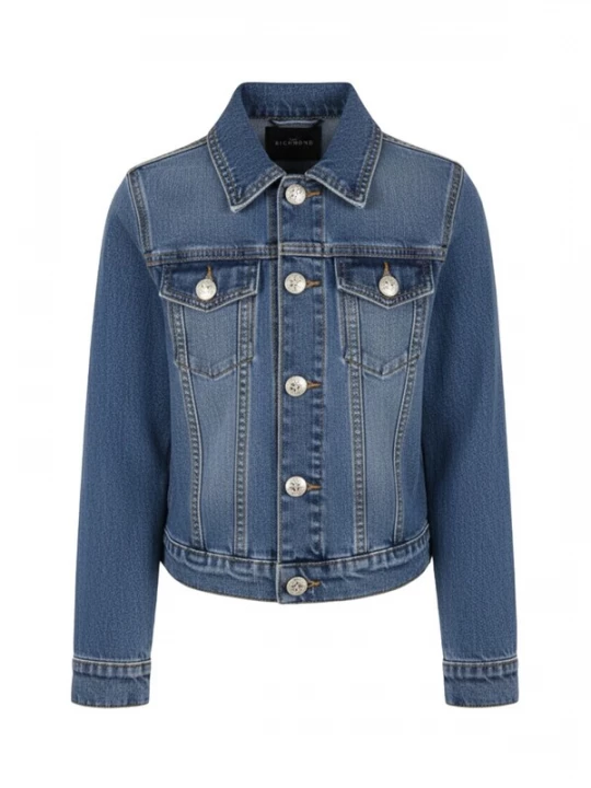 Foto van product John Richmond Tussenjas 'Giubbino denim blu per bambino' blauw denim