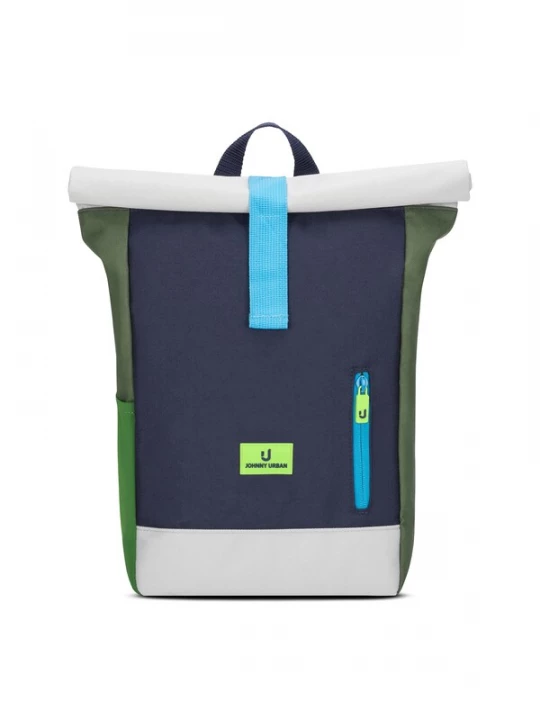 Foto van product Johnny Urban Rugzak 'Aaron' azuur / donkerblauw / groen / wit