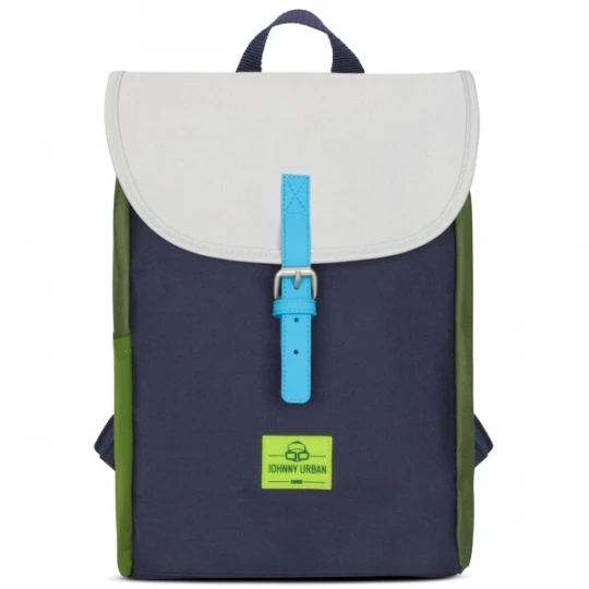 Foto van product Johnny Urban Rugzak 'Liam' donkerblauw / groen / wit