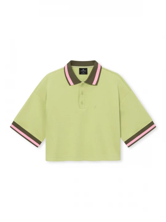 Foto van product Johnny Urban Shirt 'Abbie' olijfgroen / lichtgroen / rosa