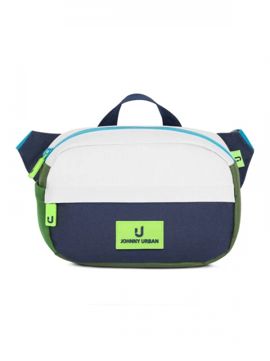 Foto van product Johnny Urban Tas 'Felix' navy / neonblauw / olijfgroen / wit