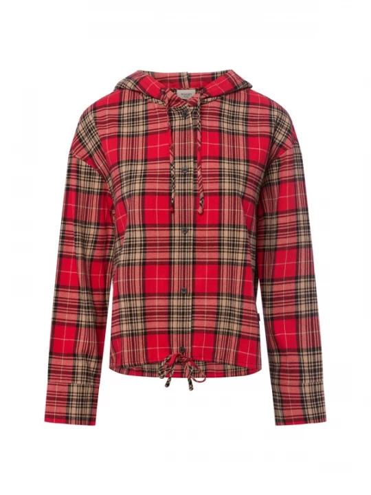 Foto van product JOOP! Blouse cappuccino / rood / zwart