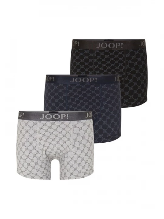 Foto van product JOOP! Boxershorts duifblauw / donkerblauw / lichtgrijs / zwart