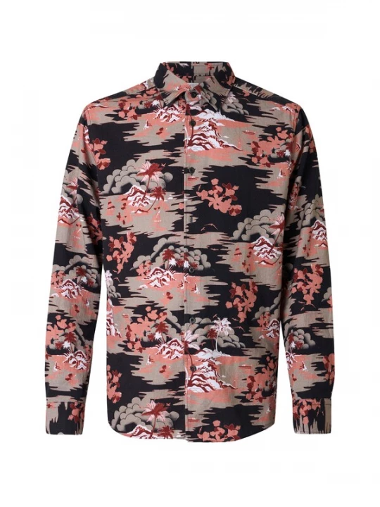 Foto van product JOOP! Jeans Overhemd roestbruin / lichtgrijs / koraal / pasteloranje