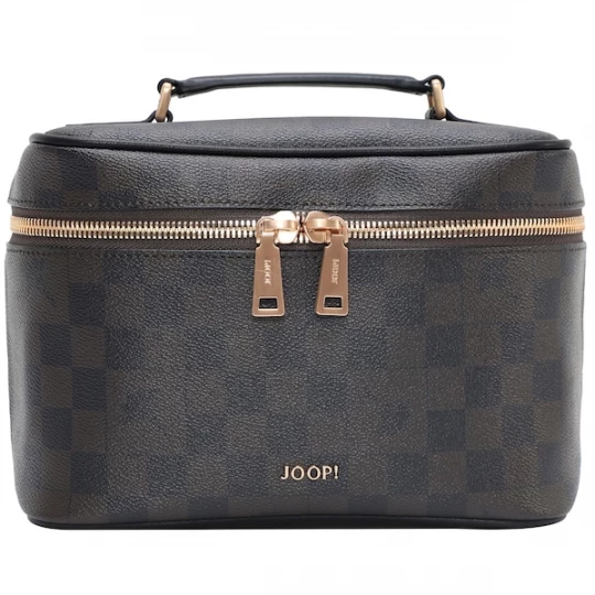 Foto van product JOOP! Make up tas donkerbruin / goud / zwart