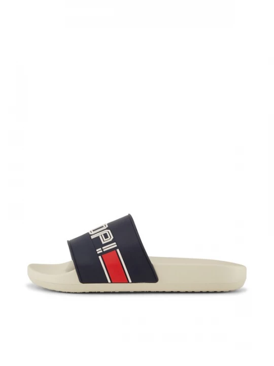 Foto van product JOOP! Muiltjes beige / donkerblauw / rood