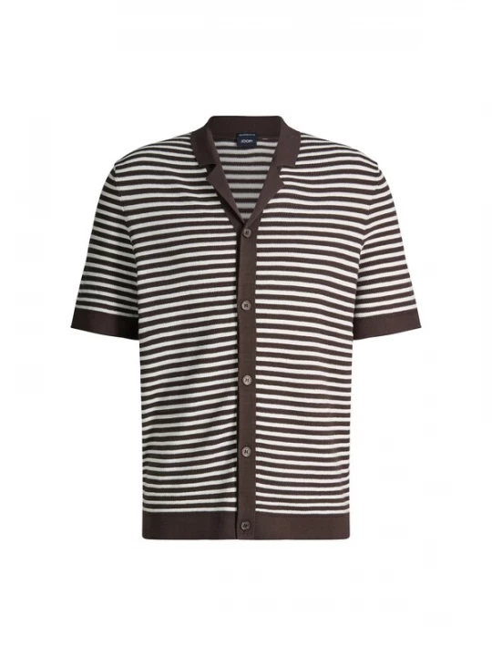 Foto van product JOOP! Shirt donkerbruin / wit