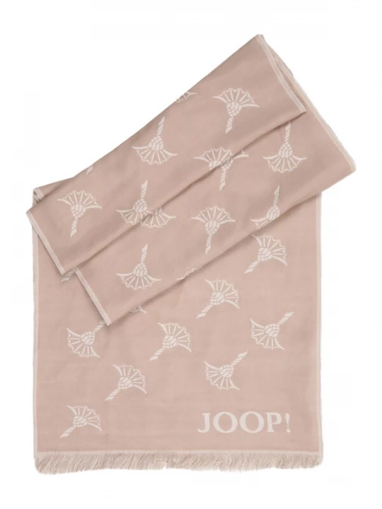 Foto van product JOOP! Sjaal 'Feris' lichtbruin / wit