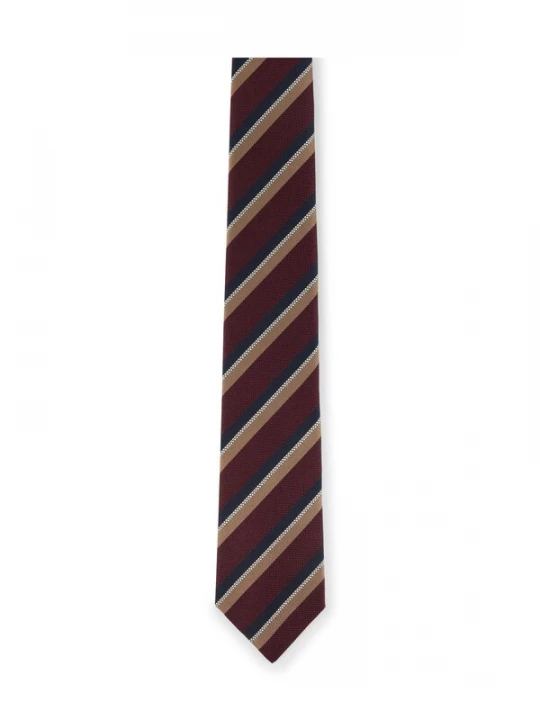 Foto van product JOOP! Stropdas beige / navy / bourgogne