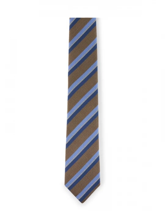 Foto van product JOOP! Stropdas blauw / lichtblauw / lichtbruin