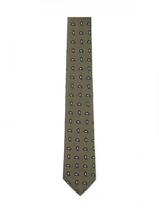 Foto van product JOOP! Stropdas donkerblauw / olijfgroen / wit