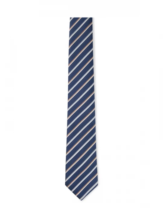 Foto van product JOOP! Stropdas navy / brokaat / lichtgrijs / wit