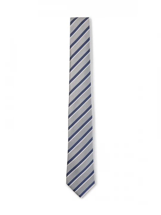 Foto van product JOOP! Stropdas navy / grijs / wit