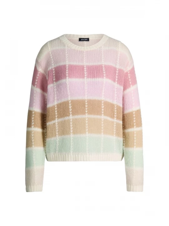 Foto van product JOOP! Trui mokka / mintgroen / magenta / rosé