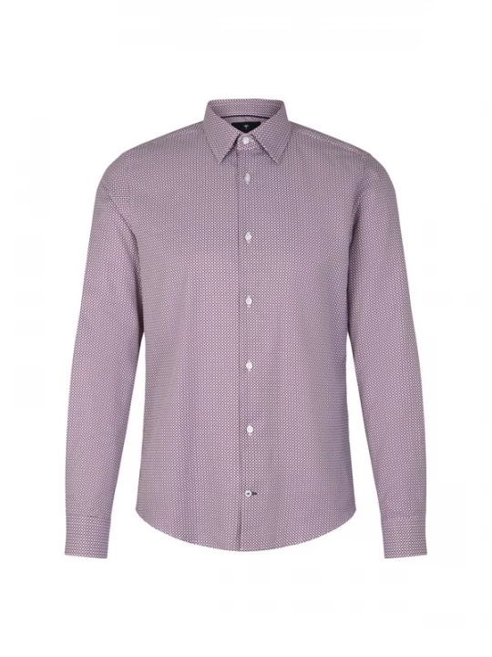 Foto van product JOOP! Zakelijk overhemd donkerblauw / bourgogne / wit