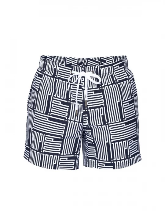 Foto van product JOOP! Zwemshorts donkerblauw / offwhite
