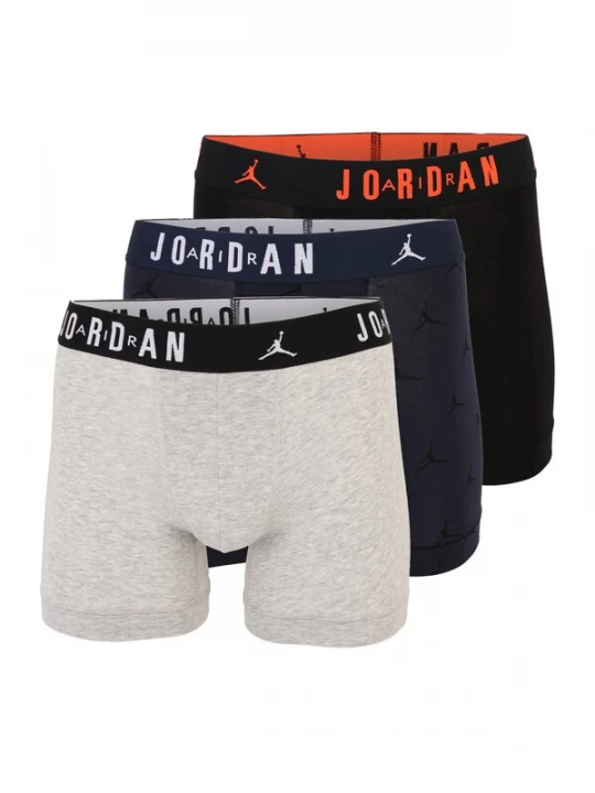 Foto van product Jordan Boxershorts 'FLIGHT' grijs gemêleerd / donkerlila / zwart