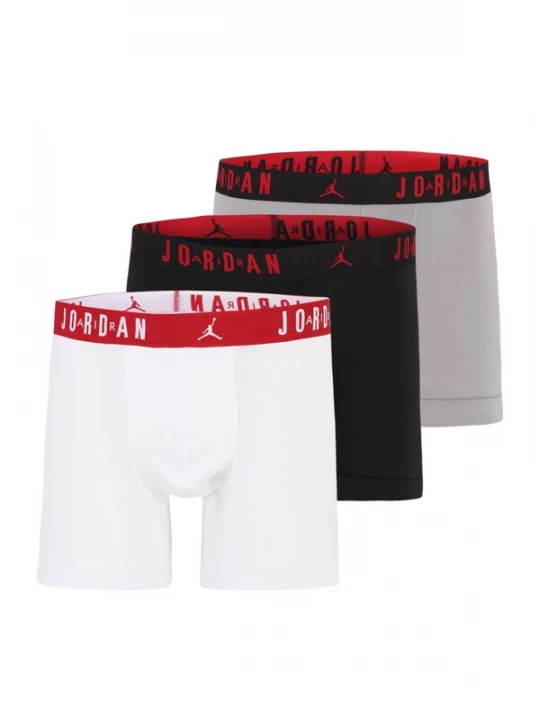 Foto van product Jordan Boxershorts 'FLIGHT' grijs / rood / zwart / wit