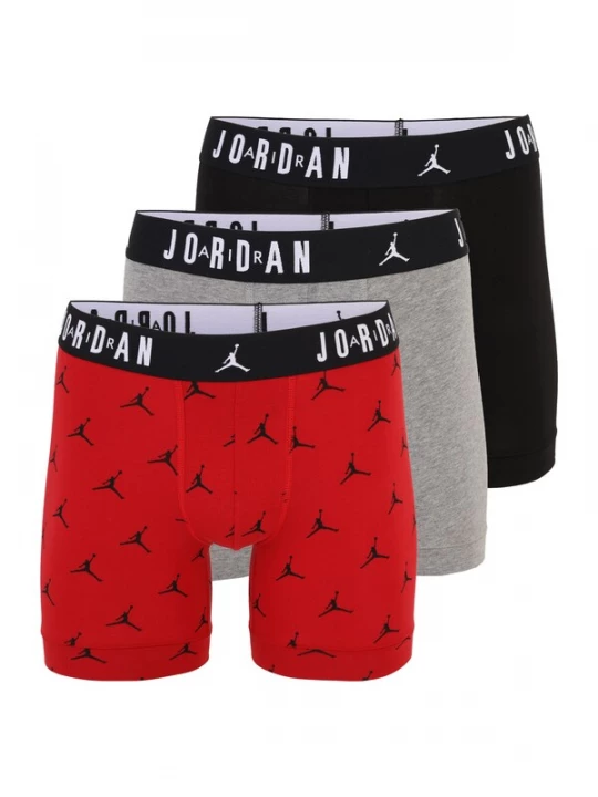 Foto van product Jordan Boxershorts grijs gemêleerd / vuurrood / zwart / wit
