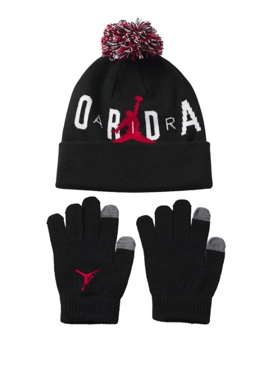 Foto van product Jordan Set 'JAN' grijs gemêleerd / rood / zwart / wit