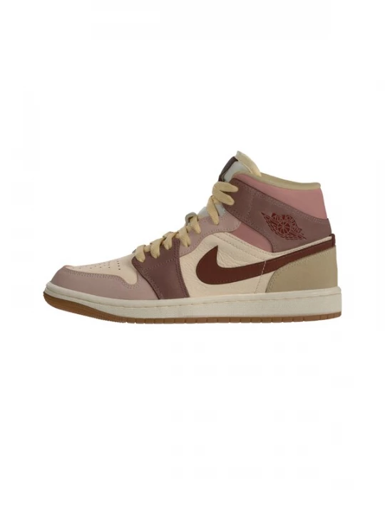 Foto van product Jordan Sneakers hoog 'AIR JORDAN 1' donkerbruin / mauve / pasteloranje / oudroze
