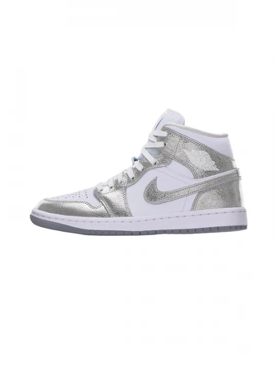 Foto van product Jordan Sneakers hoog 'Air Jordan 1' zilver / wit