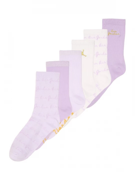 Foto van product Jordan Sokken 'AIR' goud / lavendel / pastellila / wit