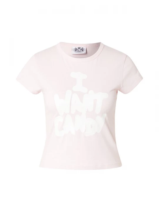 Foto van product Juicy Couture Shirt 'I WANT CANDY' rosé / wit