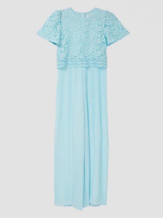 Foto van product Jumpsuit met kant en plooien s.Oliver blauw