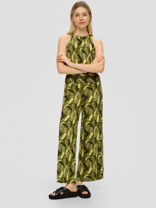 Foto van product Jumpsuit met print all-over s.Oliver olijfgroen