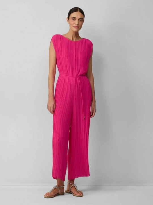 Foto van product Jumpsuit van chiffon met plissés en strikceintuur s.Oliver roze