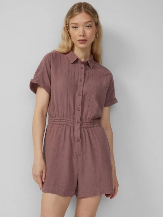 Foto van product Jumpsuit van mousseline met elastische tailleband QS